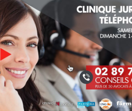 Legal clinic - Les 13 et 14 avril 2019, le Jeune Barreau de Bruxelles propose une clinique juridique téléphonique au public